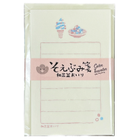 【多山文具オリジナル】カラートラベラー そえぶみ箋 和三盆おいり　古川紙工　美濃和紙　ミニレター　香川　おかし