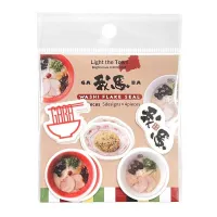 【多山文具オリジナル】Light the Town　フレークシール　我馬　広島県　ご当地　ラーメン　赤うま　白うま　チャーハン　アースフード